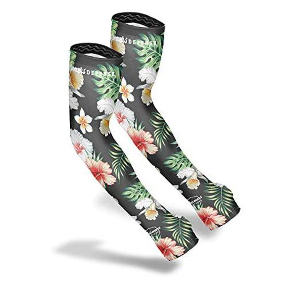 Farmers Defense UV Protection Cooling Sleeves Tropical Flower Size Small/Medium - Picture 1 of 5